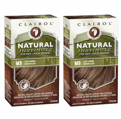 2-New Clairol Natural Instincts Semi-Permanent Hair Dye Kit for Men, Light Brown - Image 1 of 4