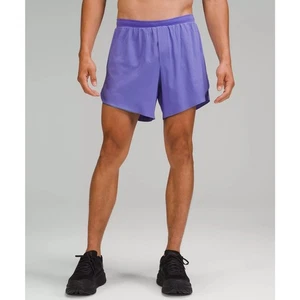 Lululemon Men Size L Fast Free Lined Short 6" CHAI Charged Indigo Purple NWT $88 - Picture 1 of 7