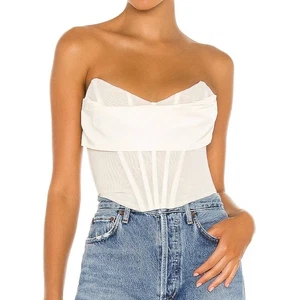 NWT NBD Hailee Bustier Corset Top in Ivory, size M - Picture 1 of 8