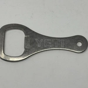 Yeti Edelstahl Flaschenöffner mit "Wildly Stronger! Keep Ice Longer!" Spruch - Bild 1 von 4
