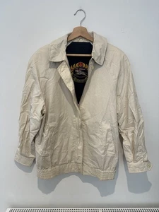 Vintage Burberry’s Ivory Bomber Jacket Harrods Medium M Burberry Box F - Picture 1 of 16