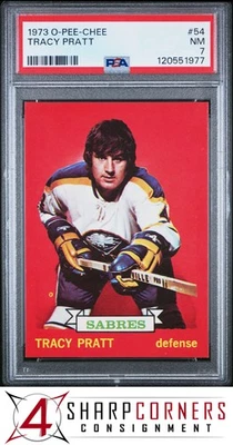 1973 O-PEE-CHEE #54 TRACY PRATT SABRES PSA 7 - Image 1 of 2