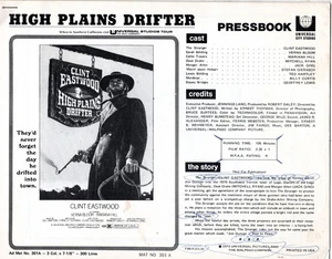 HIGH PLAINS DRIFTER ORIGINAL U.S. PRESSBOOK CLINT EASTWOOD 1973 - Picture 1 of 3