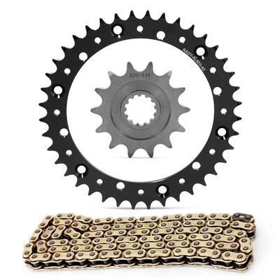 Kit de cadena y piñón de paso 14T 40 dientes 520 para Yamaha WR400 TT500 MX400 negro Foto 1 de 4