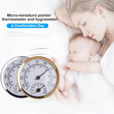 Thermometer Mini Hygrometer Analog Luftfeuchtigkeit Raumklima Außen Innen TD - Bild 1 von 4