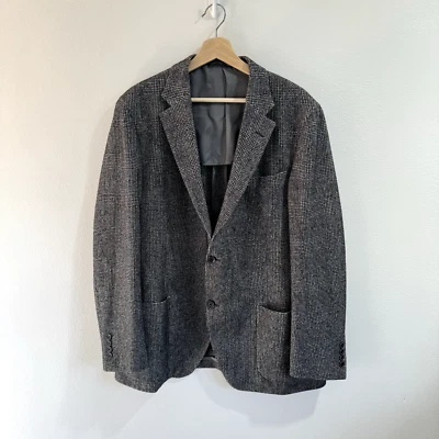 Coppley Blazer спортивное пальто размер 44R гончая шерсти серый черный Канада - Изображение 1 из 4