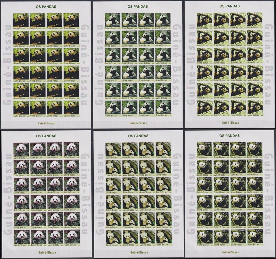 ST44I. Guinea-Bissau - MNH - Animals - Pandas - 2003 - Full Sheet - Imperf - Image 1 of 1