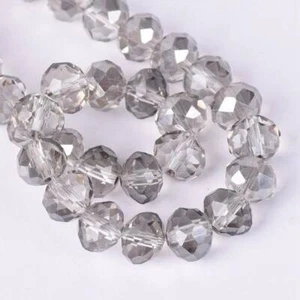 Rondelle Faceted Crystal Glass Loose Spacer Beads lot 3mm 4mm 6mm 8mm 10mm 12mm - Picture 1 of 53