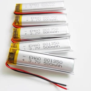 5x 3.7V 500mAh Lipo Batería Recargable 801350 Para DVD GPS Bicicleta Luces Traseras - Imagen 1 de 6