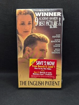 The English Patient Widescreen VHS 1996 Miramax Willem Dafoe Colin Firth Sealed Foto 1 de 2