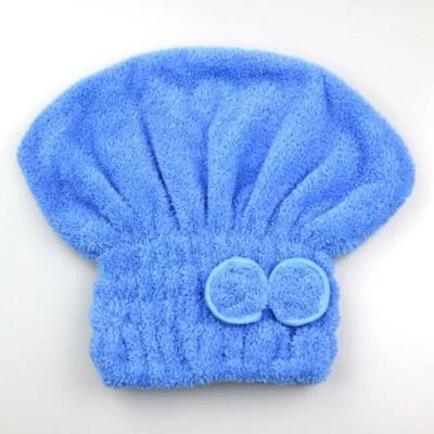 2pcs Women Rapid Fast Drying Towel Dry Hair Cap Soft Thick Absorbent Shower Hat - Imagem 1 de 3