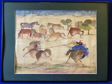 Original Mongolian Warrior Training The Horse Signed