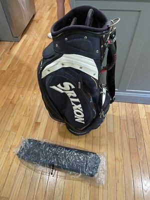 Bolsa Srixon 6 Way Tour Staff preta/branca com capa de chuva desgaste pesado leitura - Imagem 1 de 4