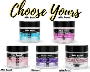 Mia Secret - Nail Acrylic Powder -Clear /Natural Pink /Pink /White /Frosted Pink - Picture 1 of 7