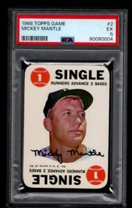 1968 Topps Game Mickey Mantle #2  PSA 5