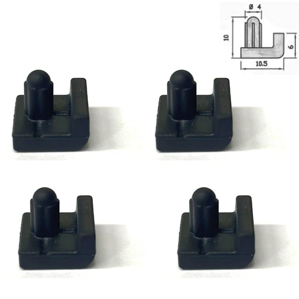 Kit 4 pezzi gommini griglie cucina piani cottura Franke paracolpi antigraffio