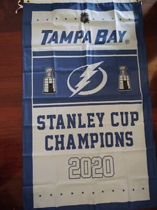 Tampa Bay Lightning 2020 Stanley Cup Flag 3ft x 5ft Polyester NHL Banner - Picture 1 of 3