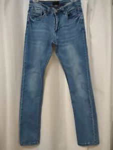 Steve's Jeans Men's 30 W X 32 L Skinny Stretch Denim Blue Mildly Distressed - Picture 1 of 7