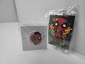2 NEW Sealed Marvel Deadpool items Paintball badge holder Lanyard + Button Funko - Picture 1 of 2