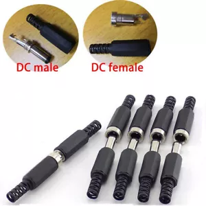 5 Pair 2.1mm x 5.5mm Male + Female DC Power Plug Socket Power Jack Connector - Picture 1 of 11