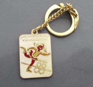 1988 Prague Czechoslovakia European Figure Ice Skating Finals Key Ring Key Chain - Picture 1 of 2