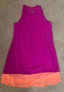 LAST CHANCE BCX Girls' Sleeveless Lined Dress Keyhole Back Hot Pink Sz 16 - Picture 1 of 3