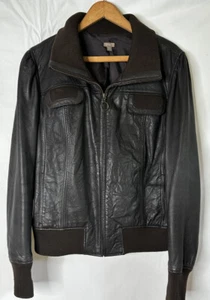 Chaqueta de bombardero halógena para mujer Nordstrom de lana de cordero marrón talla XL súper linda - Imagen 1 de 9
