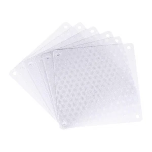 6 Stück PC-Staubfilter, 120x120mm PVC Gehäuse Lüfterstaubschutzgitter, Weiß - Bild 1 von 4