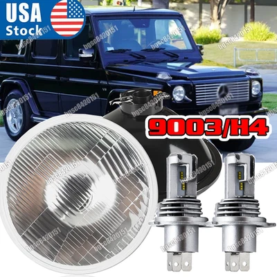 For Mercedes Benz G500 G55 AMG 2002-2003 2004 2005 2006 7 inch Led Headlights A+ - Image 1 of 4