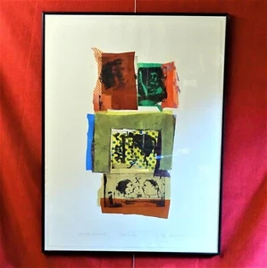 George Donald Scottish artist mixed media art wall décor hanging Love Song 1984 - Picture 1 of 4