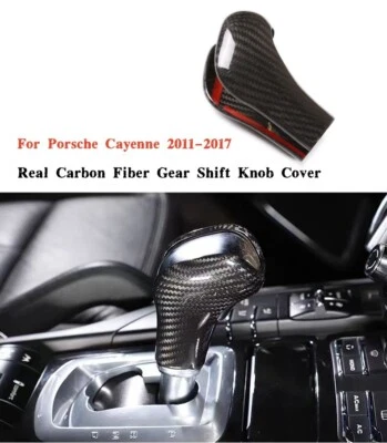 Carbon Fiber Gear Knob Cover/Shift Knob Trim Cover For 2011-2017 Cayenne Porsche Foto 1 de 4