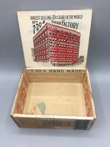 Cigar Box Wood 10 Cent 1910 Stamp Antique R.G. Sullivan 7-20-4 Manchester NH - Picture 1 of 13