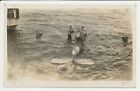 US Navy at Panama - float plane crashed &amp; flipped over in water -  RPPC (sh303