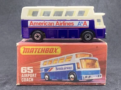 Matchbox Superfast MB65-B7 - Aiport Coach (American Airlines) MINT in Type K box - Image 1 of 4
