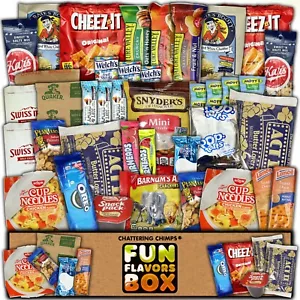 College Care Package. Popcorn, Chips, Bars, Cookies, Candy, Snack Box, 40 Count - Picture 1 of 7