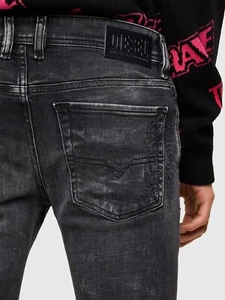 Diesel Sleenker Skinny Jeans Grey W31 L30 00SWJE009QA - Picture 1 of 5