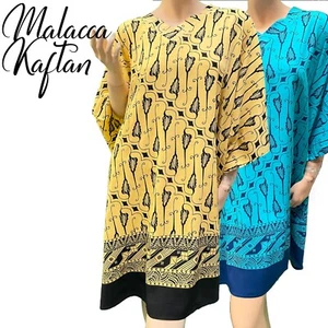 New MALACCA Poncho Batik Tunic Plus Hippie Buttersoft Kaftan Top Beach Cover Up  - Picture 1 of 5