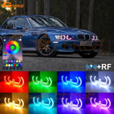 For BMW Z3 1999 2000 2001 2002 Multi Color DTM Style RGB Led Angel Eyes Kit - Image 1 of 4