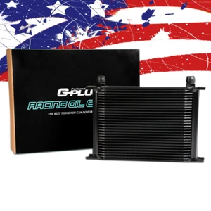 Fit For 28 Row Universal Full Aluminum Engine Transmission Oil Cooler Black - Bild 1 von 6