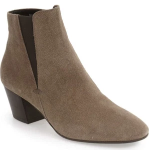 NEU Aquatalia Faylynn wetterfeste taupe Wildleder/elastische Stiefeletten Stiefel US 10 - Bild 1 von 12