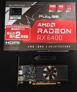 SAPPHIRE PULSE AMD Radeon RX 6400 4GB GDDR6 Low Profile GPU Grafikkarte - Bild 1 von 3