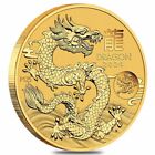 2024 1 oz Gold Lunar Dragon with Dragon Privy BU Perth Mint