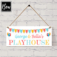 038 BOYS PERSONALISED HANGING PLAYHOUSE SIGN 