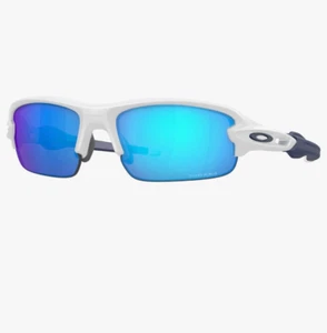 NWT Oakley Oj9008 Flak XXS Square Sunglasses Color: Matte White/Prizm Sapphire - Picture 1 of 9