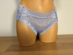 Victoria's Secret Lacie Lace-Up Cheeky Panty, 327662, Shadow, Small - Picture 1 of 6