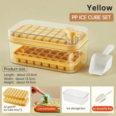 All-in-One Easy Release Ice Cube Tray  Set Ice Molds + Ice Bucket + Ice Scoop - Image 1 of 4