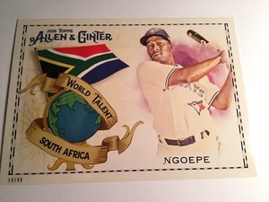 2018 Topps Allen & Ginter World Talent 5x7 Gift Ngoepe Blue Jays RC WT39 16/49
