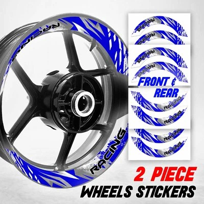 Pegatinas de rueda de llanta S02W azul 2 piezas para GSXS1000F 16 17 18 19 Foto 1 de 4