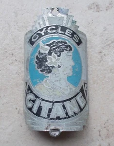 Plaque Vélo ancienne GITANE France bicyclette bicycle metal vintage vtg #8 - Picture 1 of 2