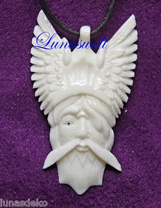 Odin the Germanic God Amulet Handmade Very Detailed! bones - Picture 1 of 3
